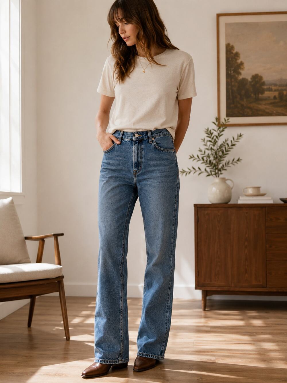 Vintage Old Mill Bootcut Jeans | Classic 90s Medium Wash Denim ✨